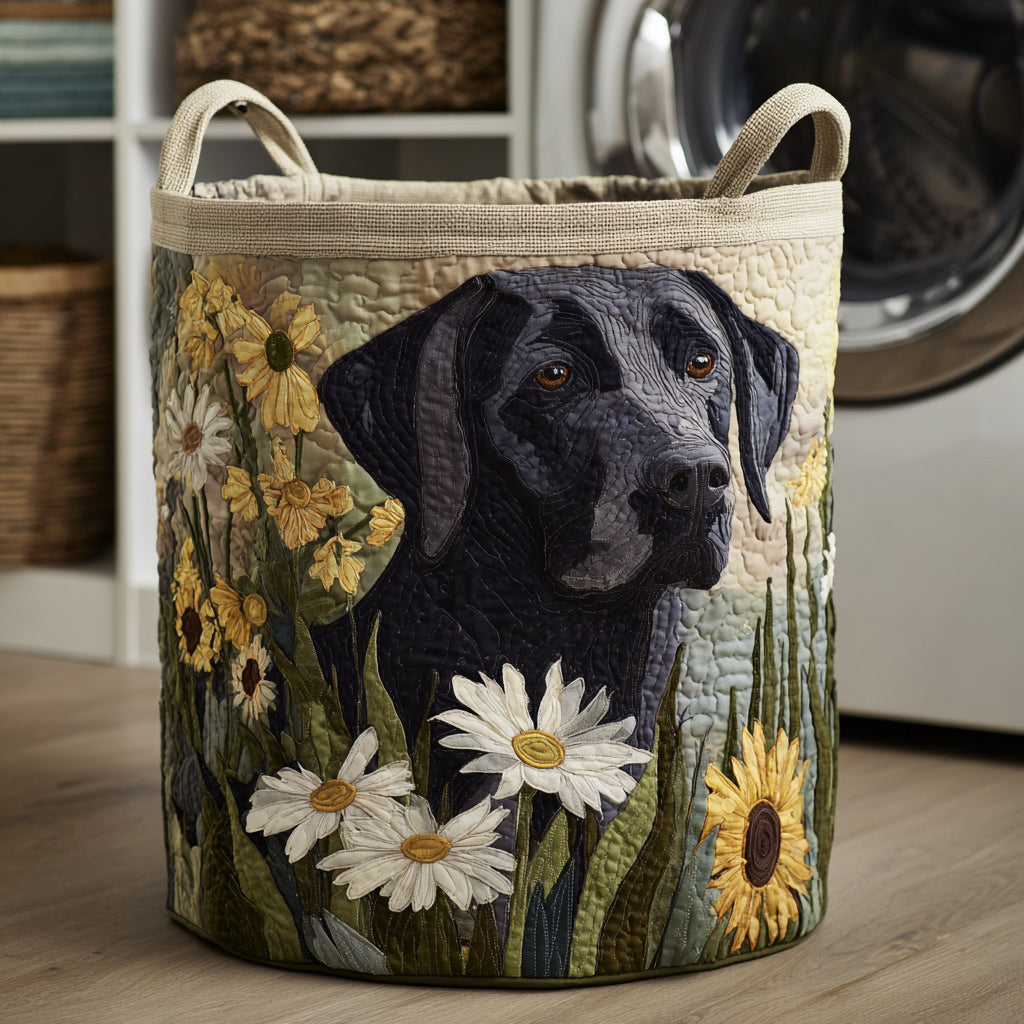 Black Lab Blooms Laundry Basket Laundry Gifts, Housewarming Gift Ideas, Mother's Day Gifts