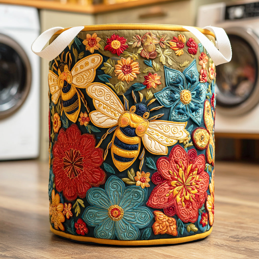 Blossom Bees Laundry Basket Laundry Gifts, Housewarming Gift Ideas, Mother's Day Gifts