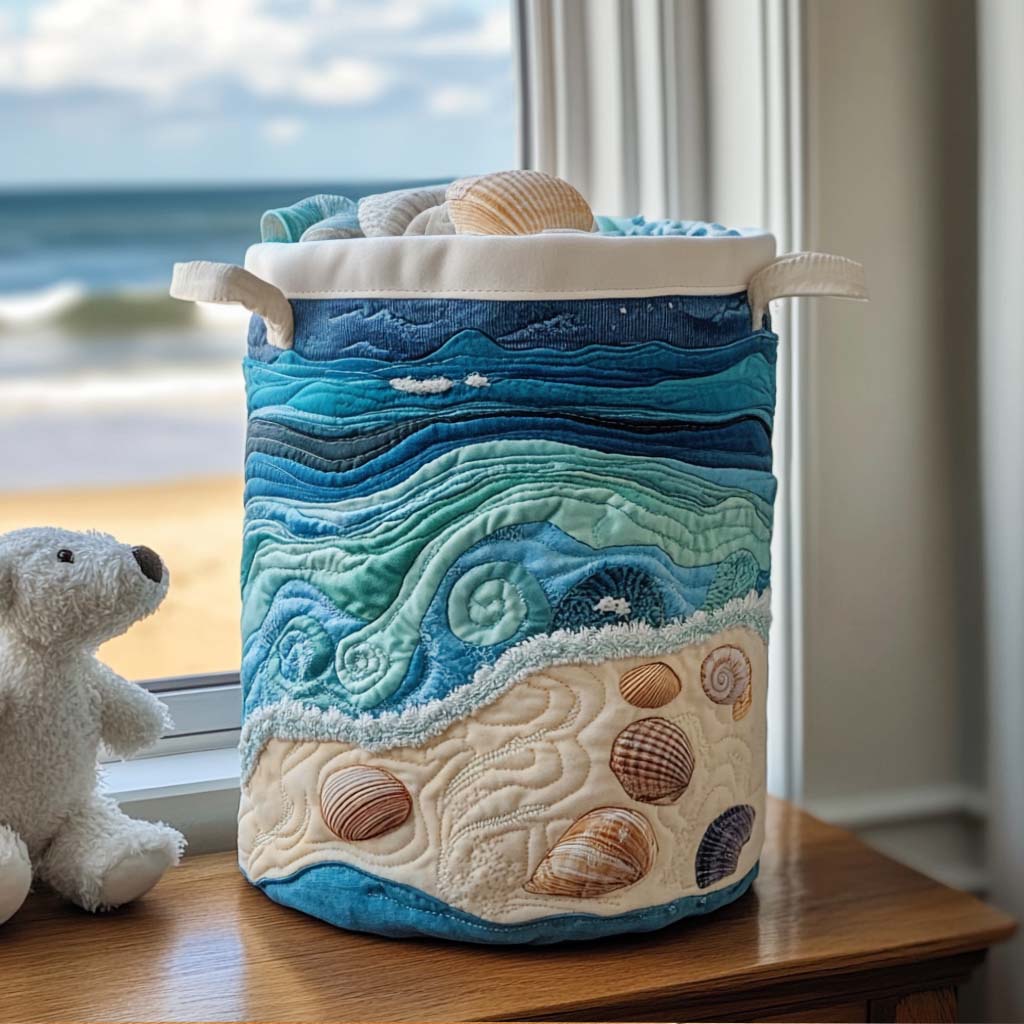 Blue Ocean Calm Laundry Basket Laundry Gifts, Housewarming Gift Ideas, Mother's Day Gifts