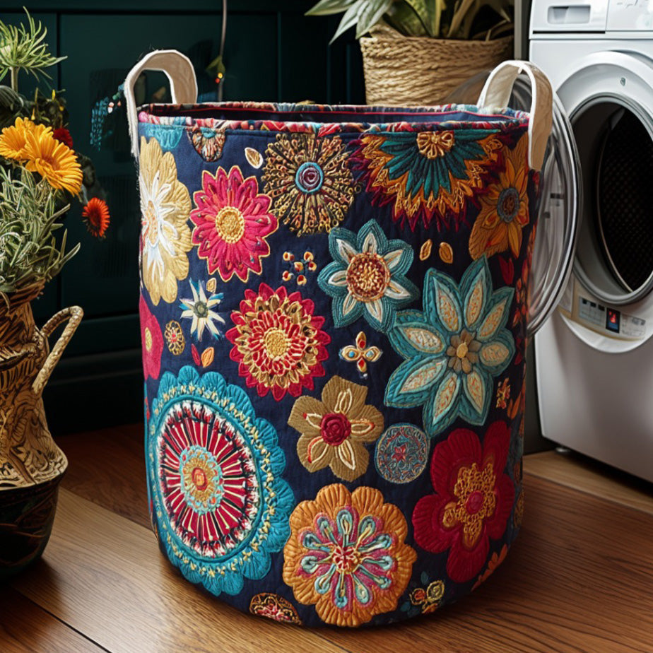 Boho Garden Cham Laundry Basket Laundry Gifts, Housewarming Gift Ideas, Mother's Day Gifts
