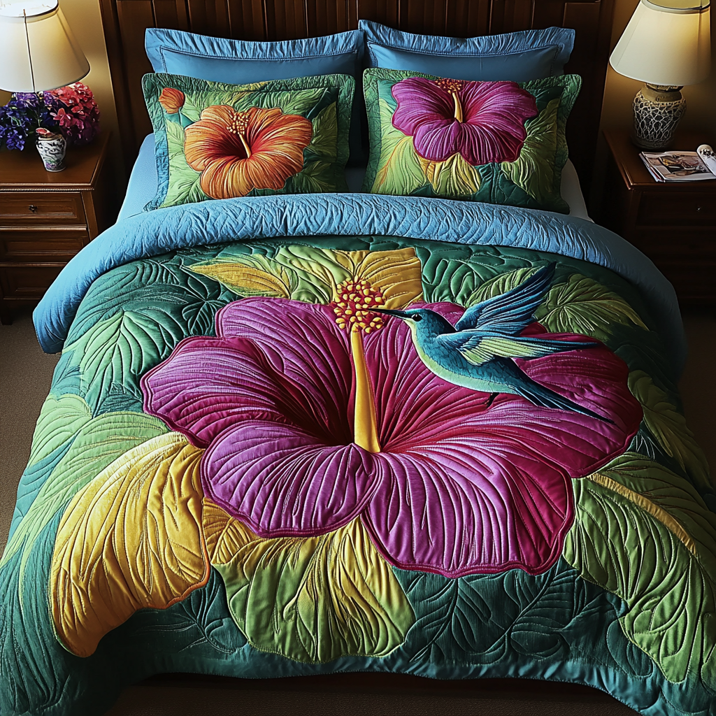 Breeze Nectar Quilted Bedding Set Quilted Bedspread New Home Gift