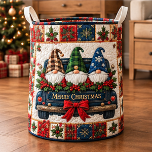 Gnome Truck Christmas Gifts Laundry Basket - laundry basket