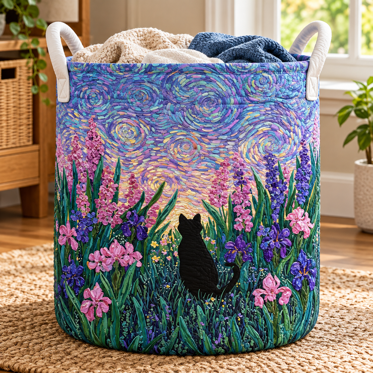 Black Cat Christmas Gifts laundry basket