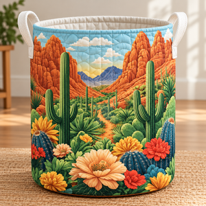 Red Rock Cactus Christmas Gifts laundry basket