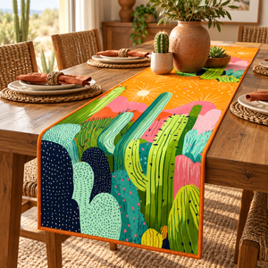 Desert Cactus quilted table runner
