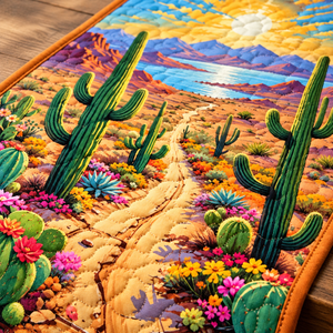 Desert Sunshine quilted table runner close-up