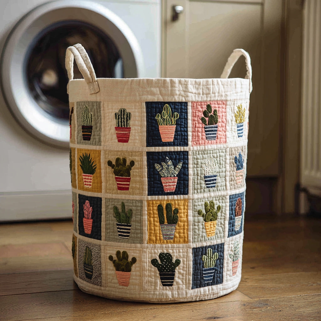 Cactus Flower Laundry Basket Laundry Gifts, Housewarming Gift Ideas, Mother's Day Gifts