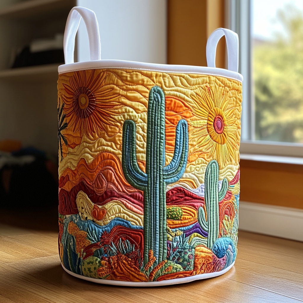 Cactus Horizon Laundry Basket Laundry Gifts, Housewarming Gift Ideas, Mother's Day Gifts