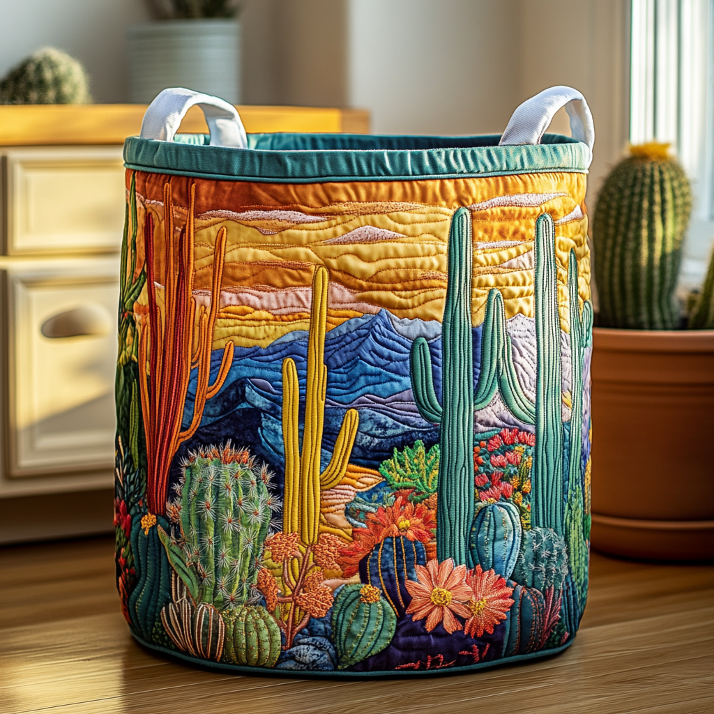 Cactus Journey Laundry Basket Laundry Gifts, Housewarming Gift Ideas, Mother's Day Gifts