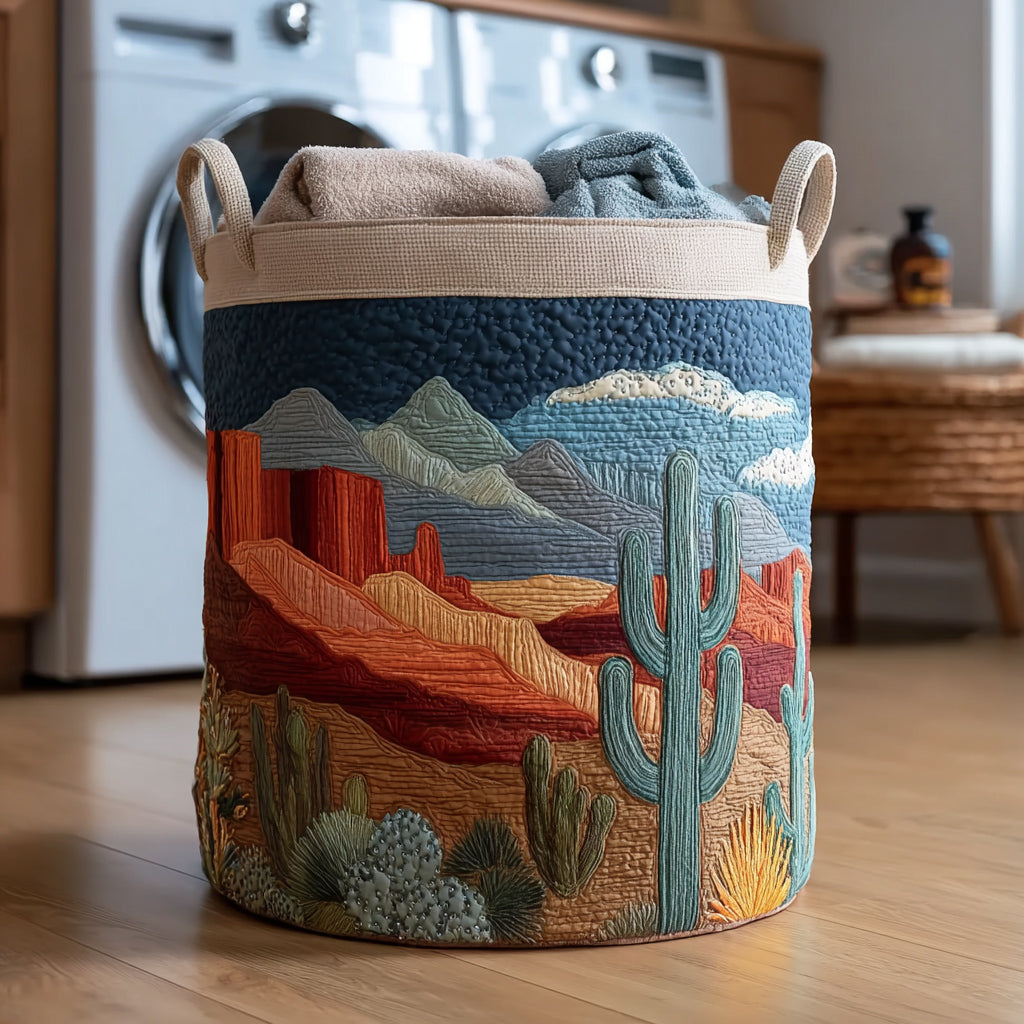 Cactus Savanna Dream Laundry Basket Laundry Gifts, Housewarming Gift Ideas, Mother's Day Gifts