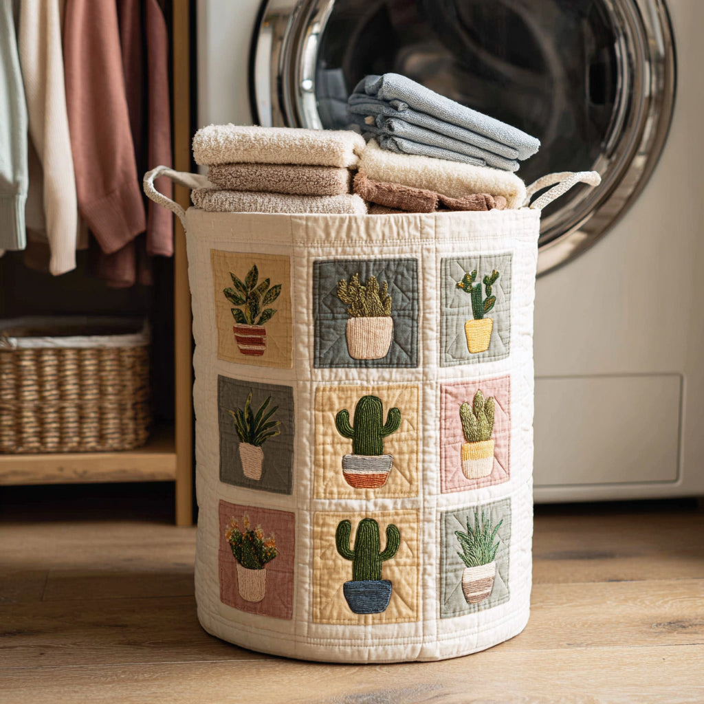 Cactus Sunny Laundry Basket Laundry Gifts, Housewarming Gift Ideas, Mother's Day Gifts