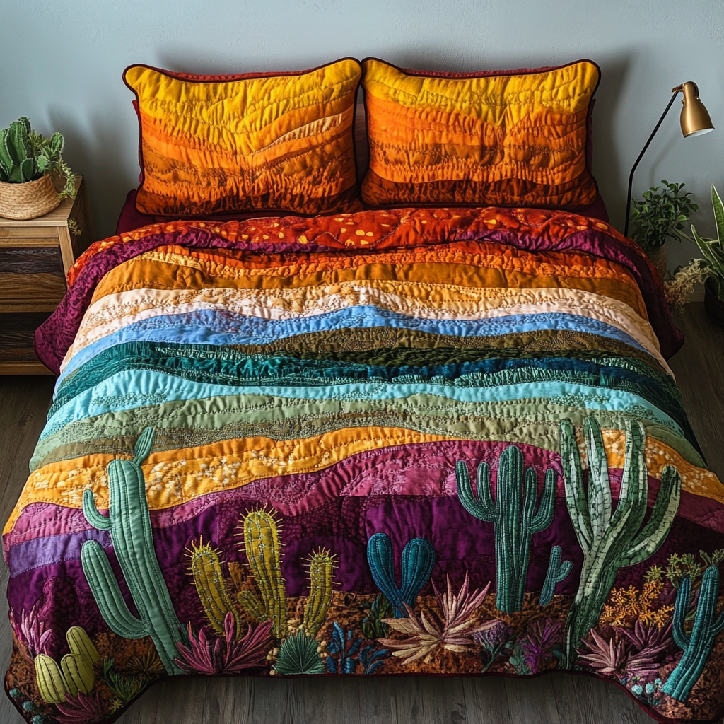 Canyon Charm 3-Piece Quilted Bedding Set Quilted Bedspread Thanksgiving Gift