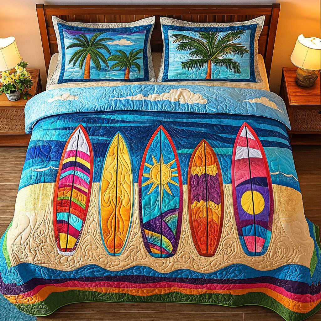 Caribbean Escape Quilted Bedding Set Fall Quilt Sets Mothers Day Gift