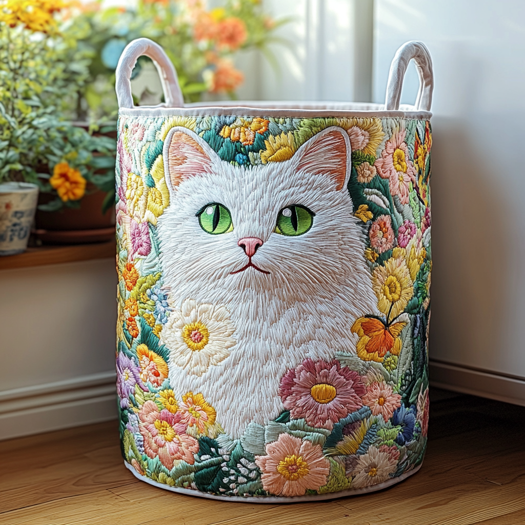Cat Gathering Laundry Basket Laundry Gifts, Housewarming Gift Ideas, Mother's Day Gifts
