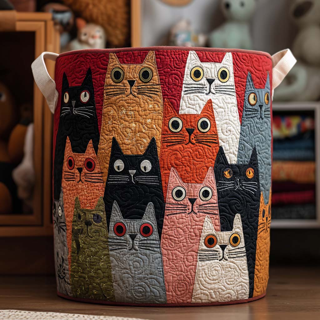 Cat Parade Laundry Basket Laundry Gifts, Housewarming Gift Ideas, Mother's Day Gifts