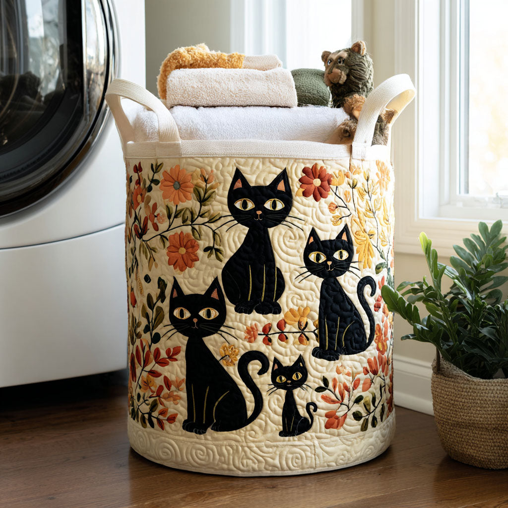 Cats in Bloom Laundry Basket Laundry Gifts, Housewarming Gift Ideas, Mother's Day Gifts