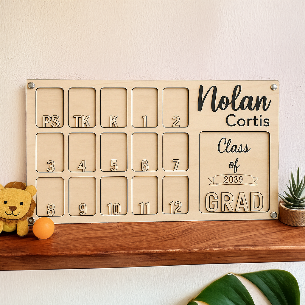PreK to Graduation, Picture Frame, Wooden Photo Frame, Gift for kids, Home Decor