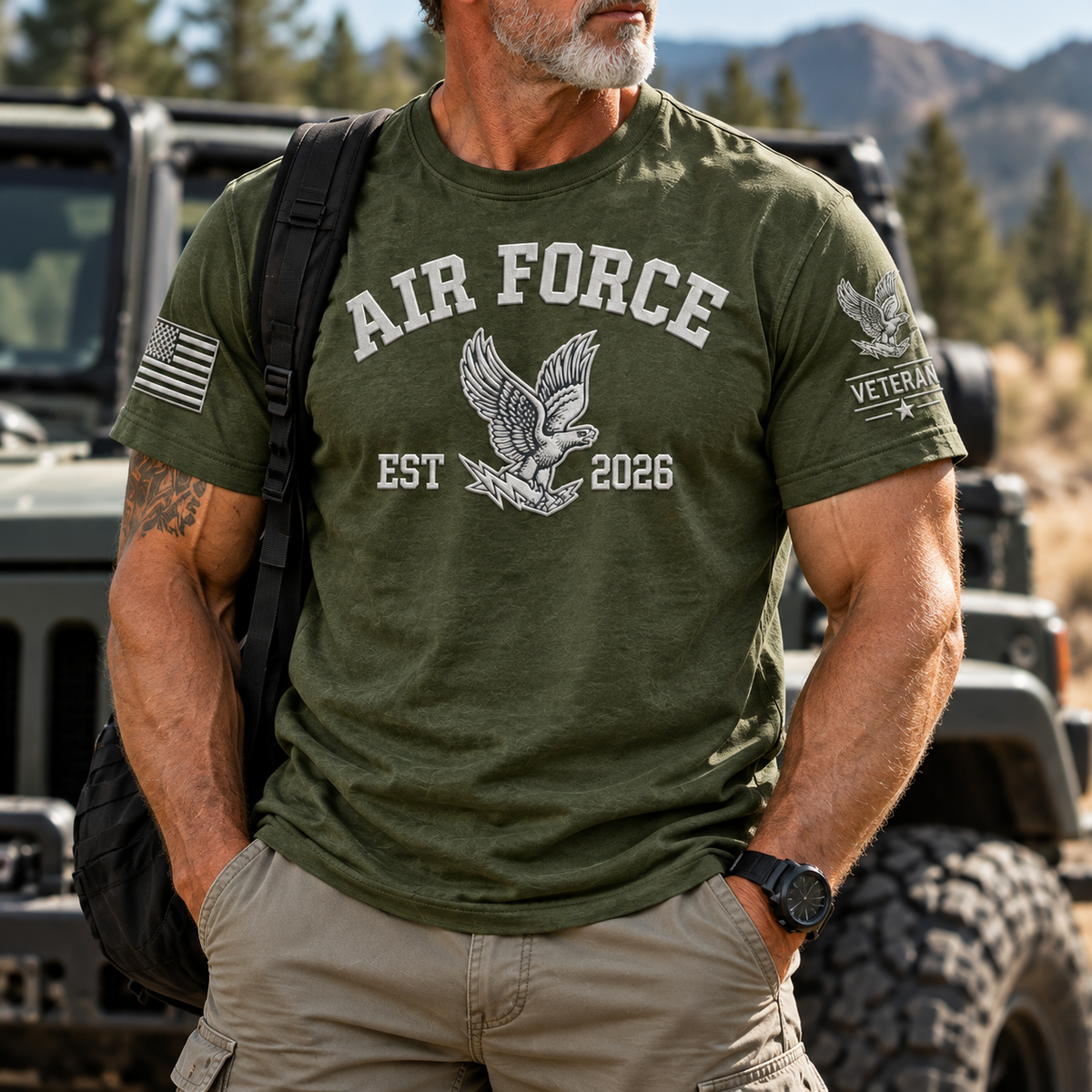 Air Force Eagle 2026 T-Shirt, Veterans Day Shirt, American Flag Shirts For Men