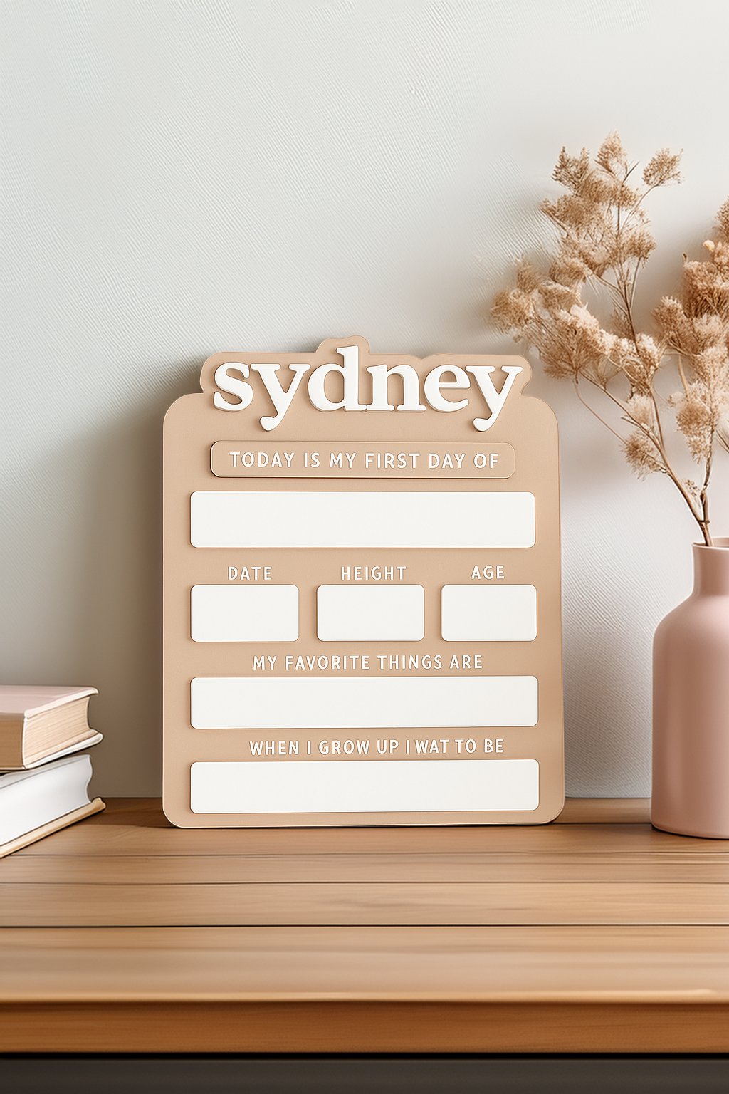 Personalized First & Last Day of School Sign, Reusable Acrylic Photo Prop Board, Back To School Gift for Kids