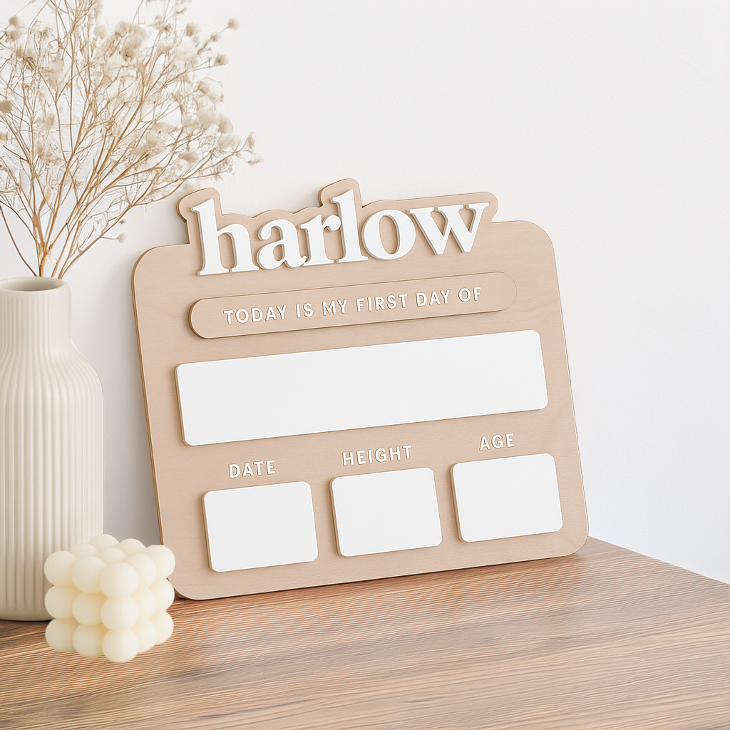 Personalized First Day of School Sign, Last Day of School Board Sign, Reusable Acrylic Photo Prop, Back To School, Gift for Kids