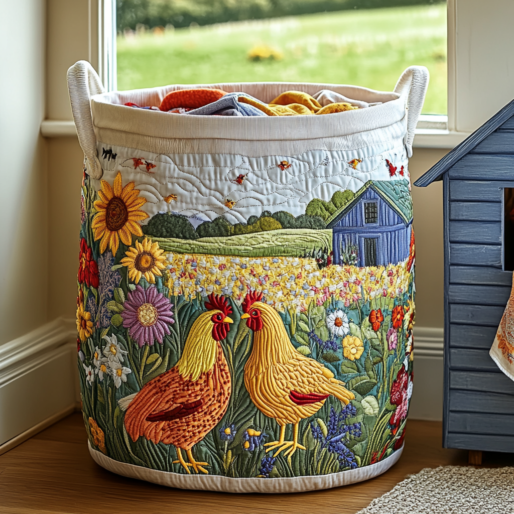 Chicken Field Laundry Basket Laundry Gifts, Housewarming Gift Ideas, Mother's Day Gifts