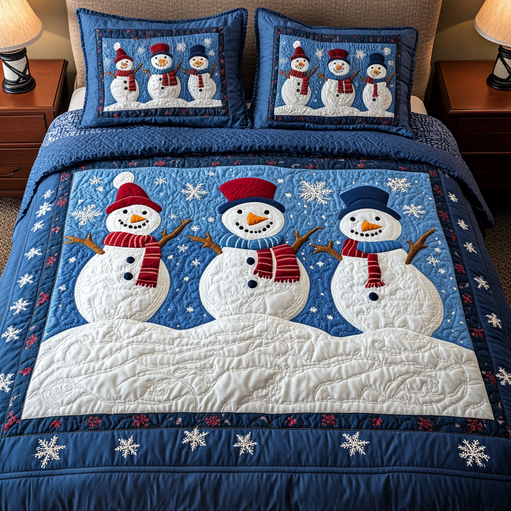 Chilly Cheer Quilted Bedding Set Fall Quilt Sets Housewarming Gift