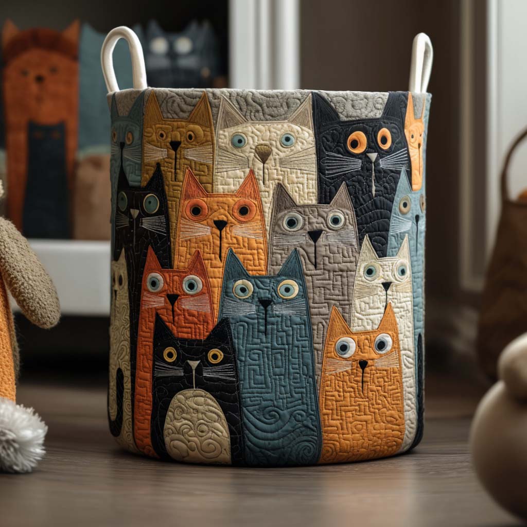 Colorful Crowd Laundry Basket Laundry Gifts, Housewarming Gift Ideas, Mother's Day Gifts