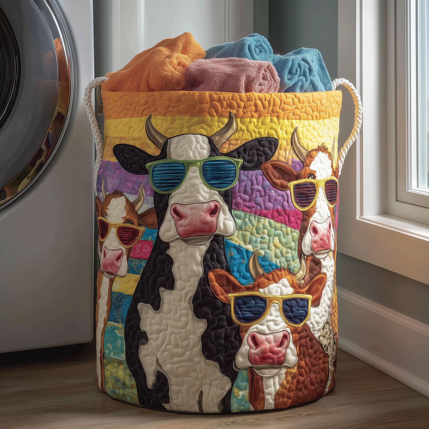 Cool Cow Laundry Basket Laundry Gifts, Housewarming Gift Ideas, Mother's Day Gifts