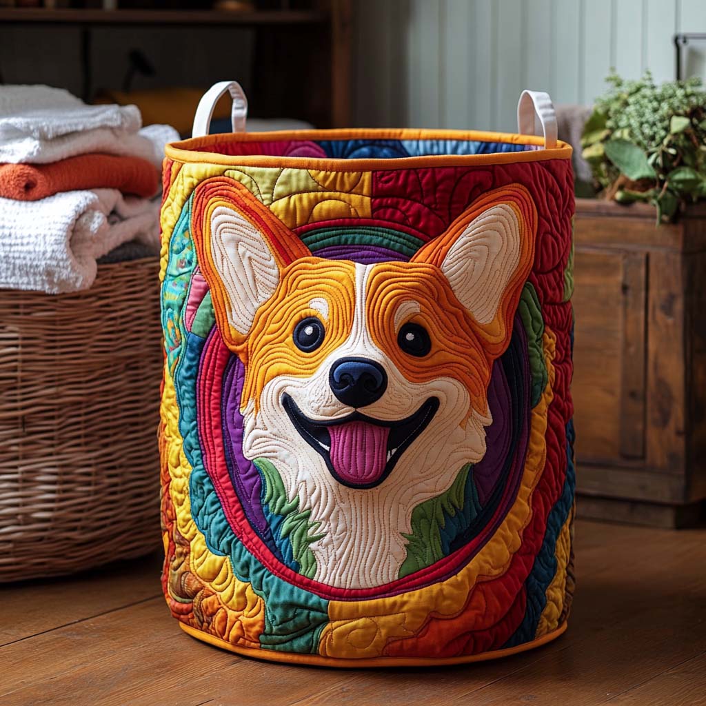 Corgi Colors Laundry Basket Laundry Gifts, Housewarming Gift Ideas, Mother's Day Gifts
