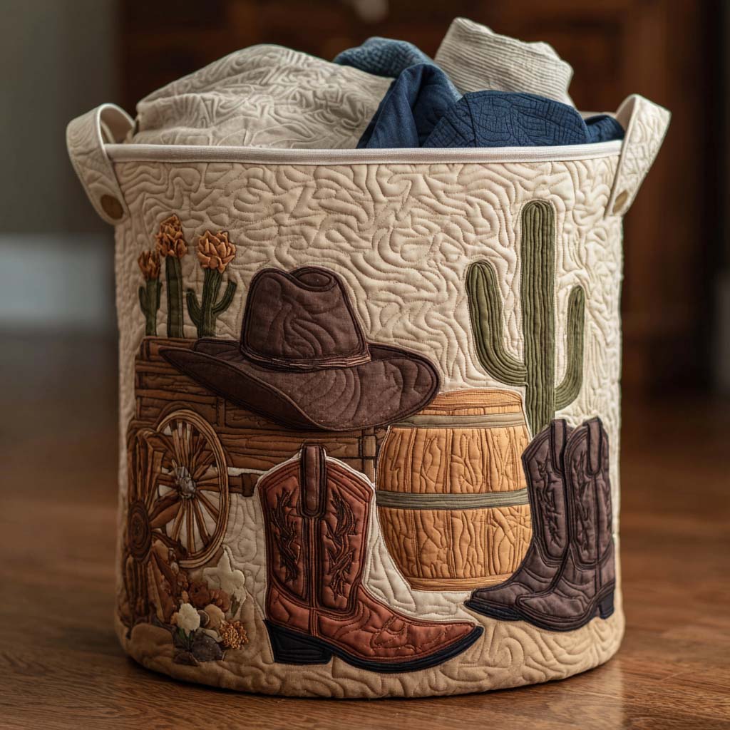 Cowboy Sunset Laundry Basket Laundry Gifts, Housewarming Gift Ideas, Mother's Day Gifts