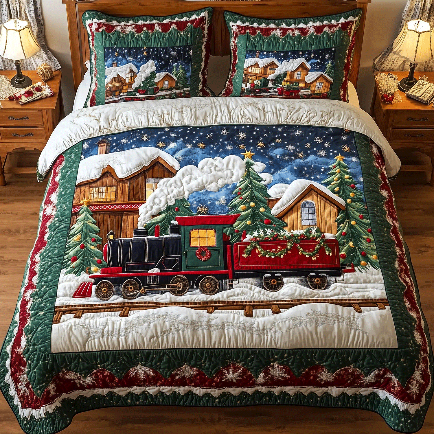 Cozy Cabin Express 3-Piece Quilted Bedding Set Bedspread Set New Home Gift