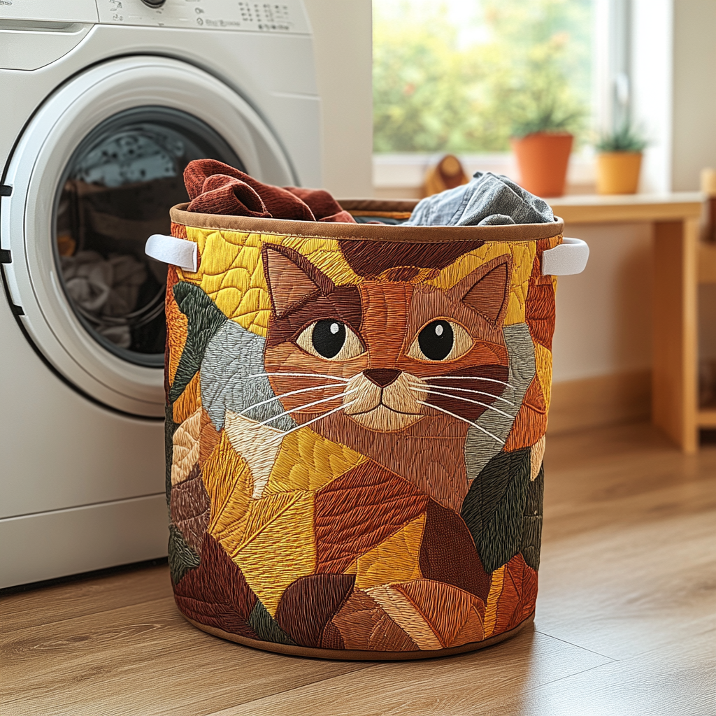 Cozy Cat Laundry Basket Laundry Gifts, Housewarming Gift Ideas, Mother's Day Gifts