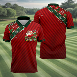 Christmas Tee The Season Santa Golf Shirt, Mens Golf Apparel, Golf Gifts For Men
