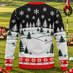 Black Merry Golfmas Ugly Christmas Sweater - view 2