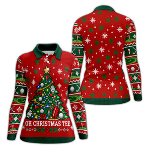 Oh Christmas Tee Golf Tree Golf Shirt, Golf Shirts For Women, Golf Gifts For Women