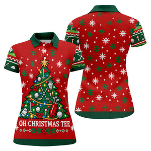 Oh Christmas Tee Golf Tree Golf Shirt, Golf Shirts For Women, Golf Gifts For Women