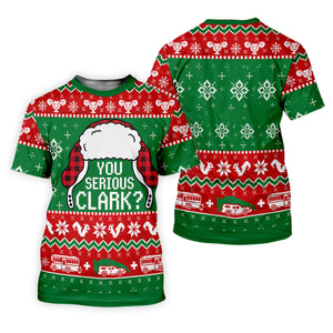 Christmas You Serious Clark Golf Shirt, Golf Shirts For Men, Funny Mens Golf Shirts