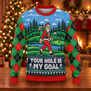 Christmas Your Hole Is My Goal Ugly Sweater, Ugly Sweater Party, Golf Lover Gifts
