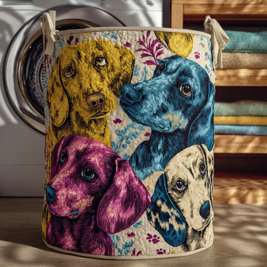 Dachshund Color Pop Laundry Basket Laundry Gifts, Housewarming Gift Ideas, Mother's Day Gifts