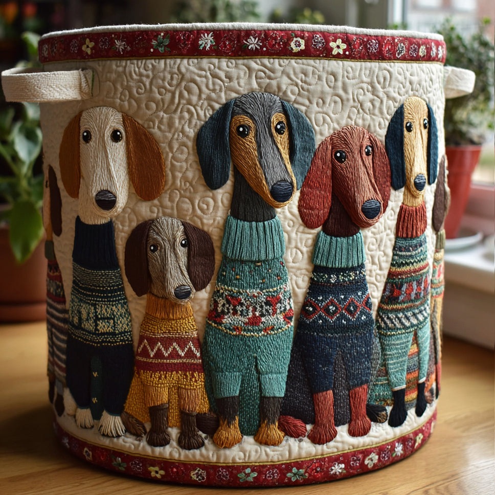 Dachshund Harmony Laundry Basket Laundry Gifts, Housewarming Gift Ideas, Mother's Day Gifts