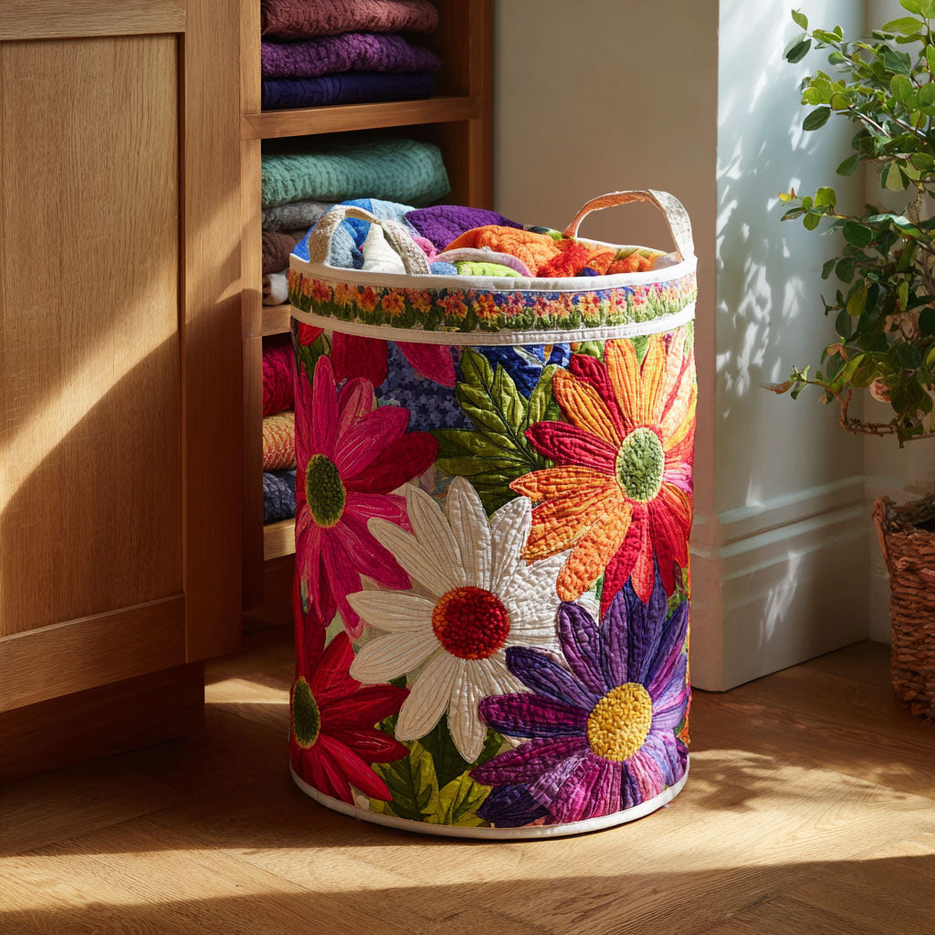 Daisy Delight Laundry Basket Laundry Gifts, Housewarming Gift Ideas, Mother's Day Gifts