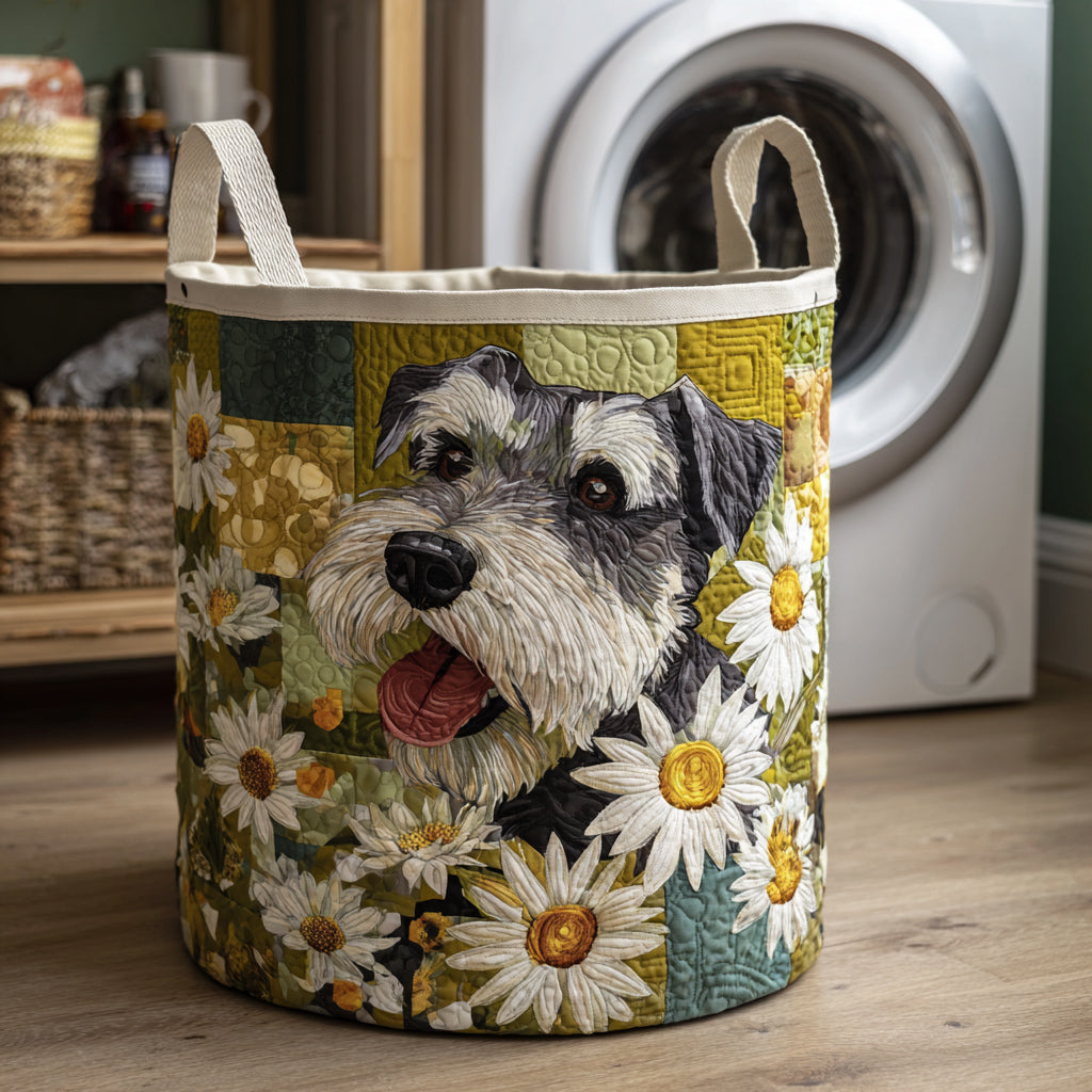 Daisy Schnauzer Smile Laundry Basket Laundry Gifts, Housewarming Gift Ideas, Mother's Day Gifts