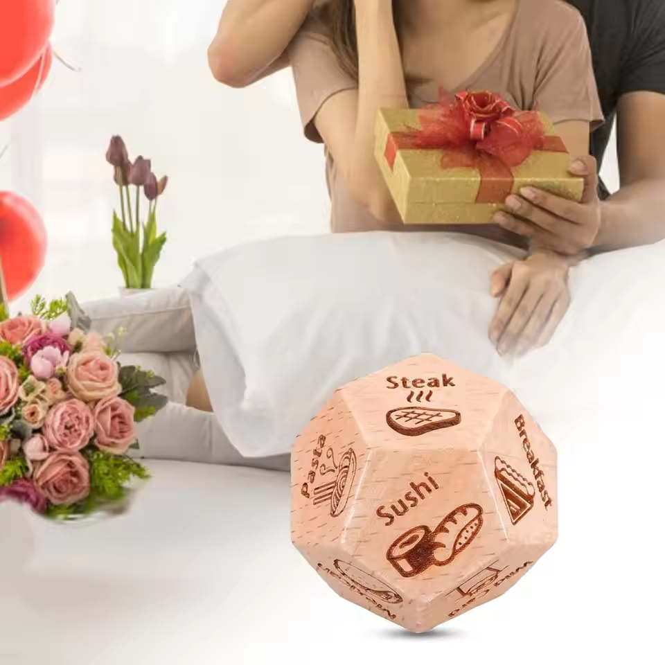 Food Decision Dice - Fun Couples Gift, Date Night Idea Game For Him And Her