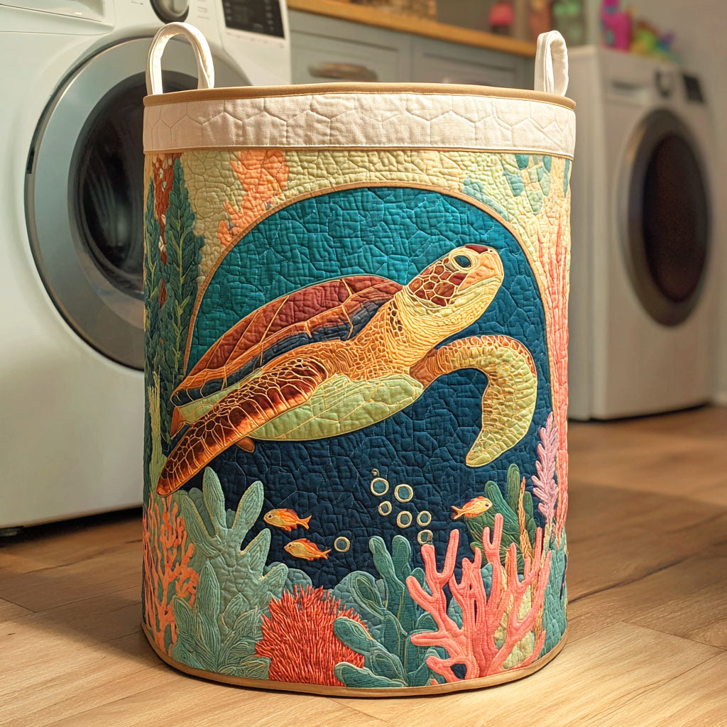 Deep Sea Turtle Laundry Basket Laundry Gifts, Housewarming Gift Ideas, Mother's Day Gifts