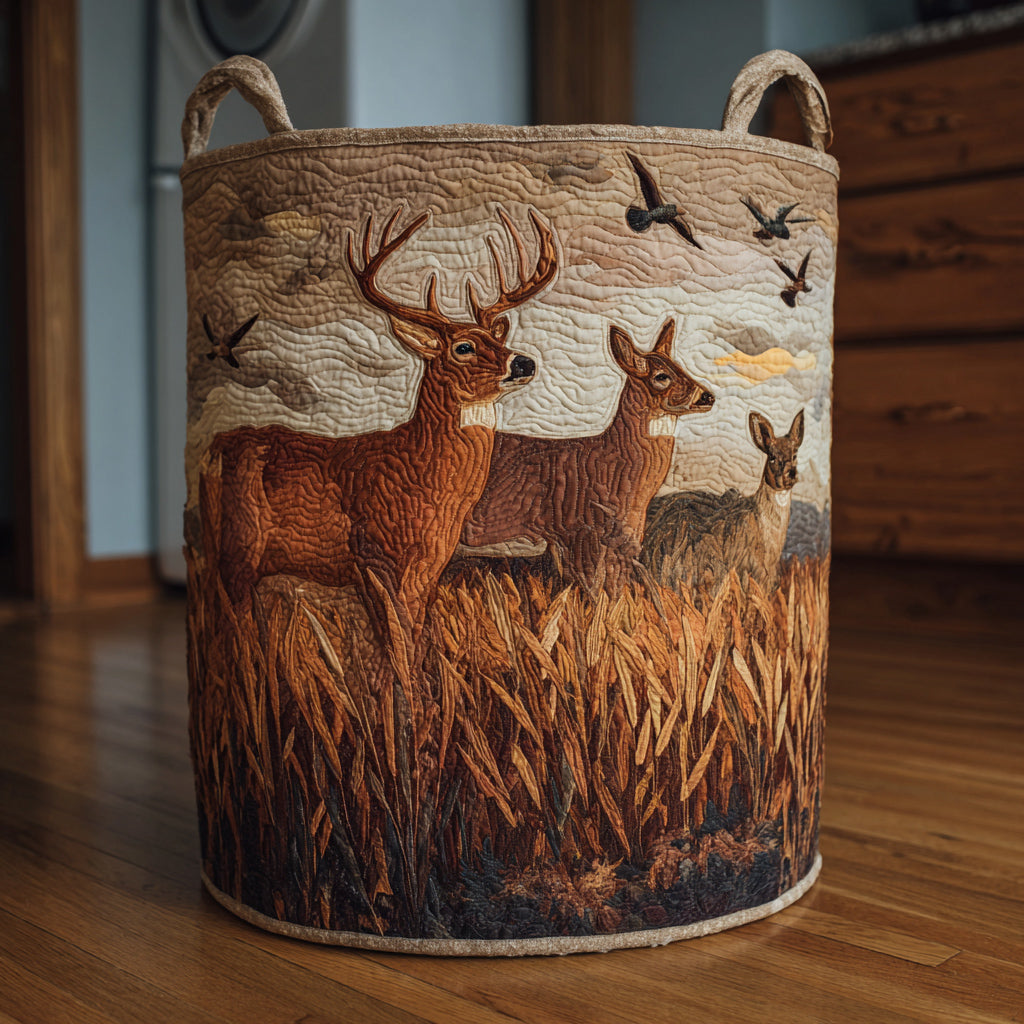 Deer Wild Grass Laundry Basket Laundry Gifts, Housewarming Gift Ideas, Mother's Day Gifts