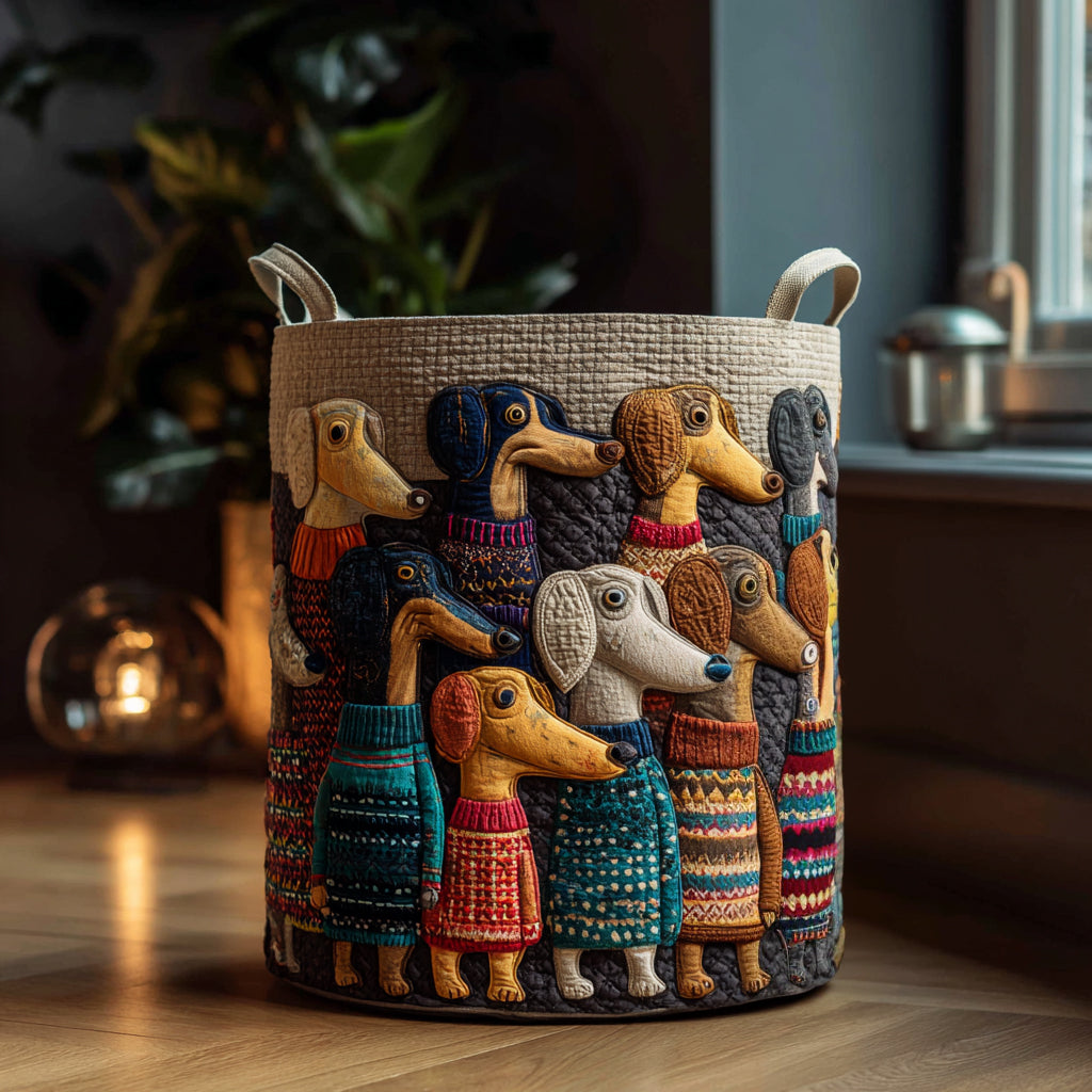 Doxie Friends Laundry Basket Laundry Gifts, Housewarming Gift Ideas, Mother's Day Gifts