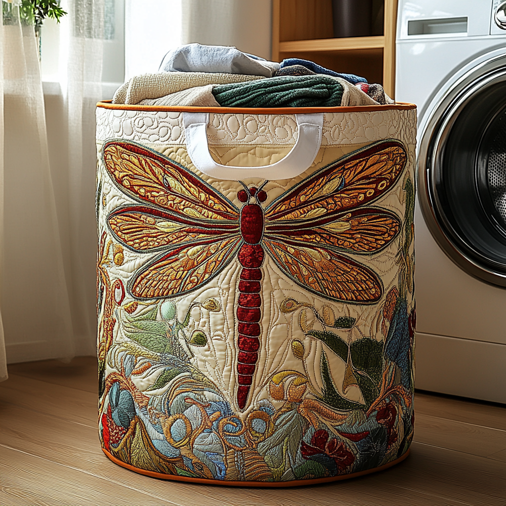 Dragonfly Bloom Laundry Basket Laundry Gifts, Housewarming Gift Ideas, Mother's Day Gifts
