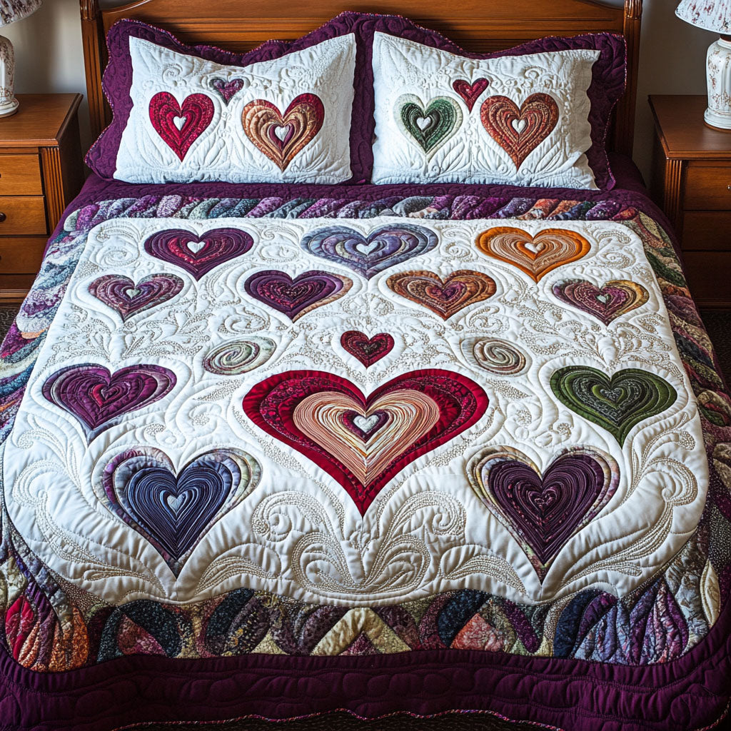 Endless Love Quilted Bedding Set Fall Quilt Sets Housewarming Gift