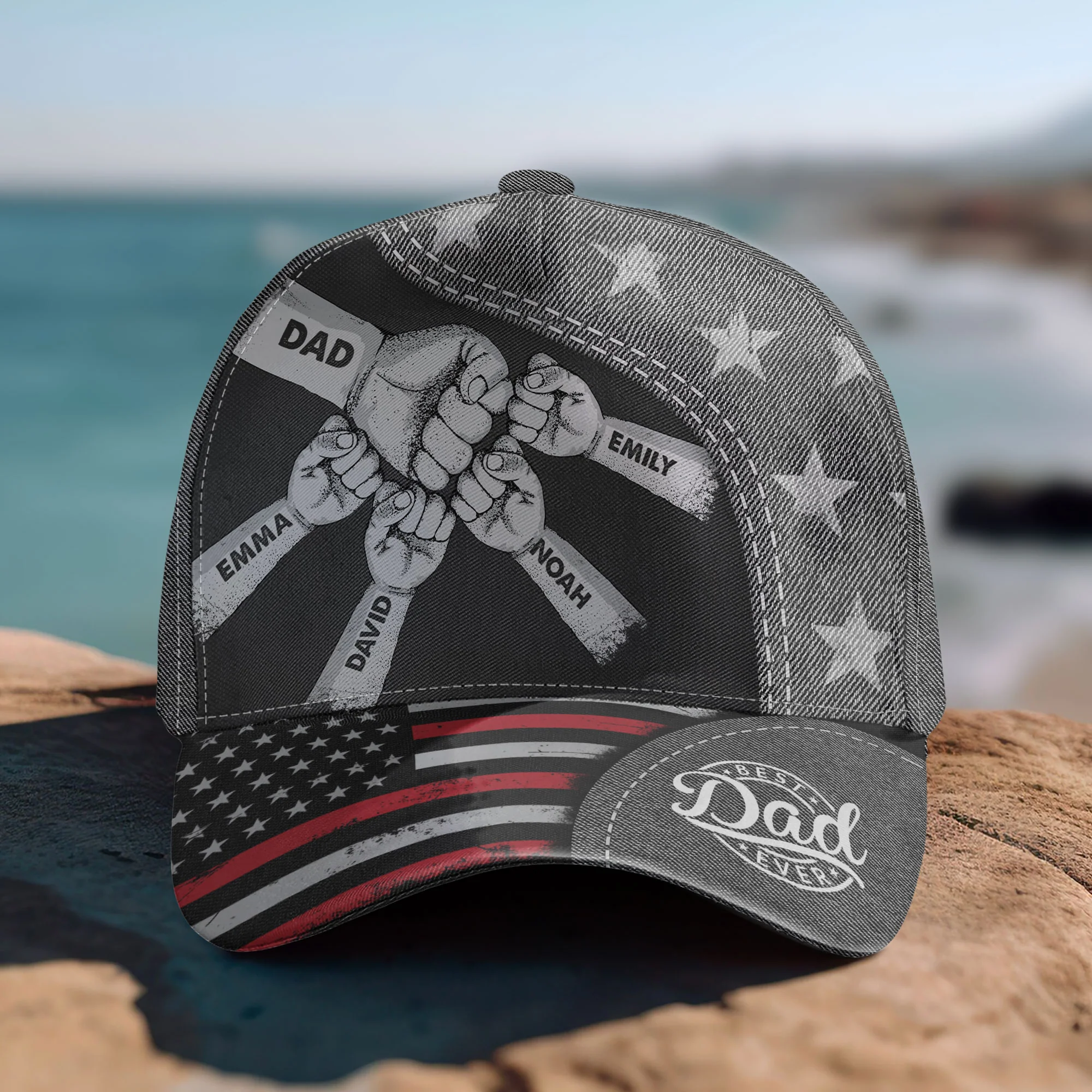 First Bump Best Dad Ever Classic Cap, Funny Dad Hat, Custom Father's Day Gift