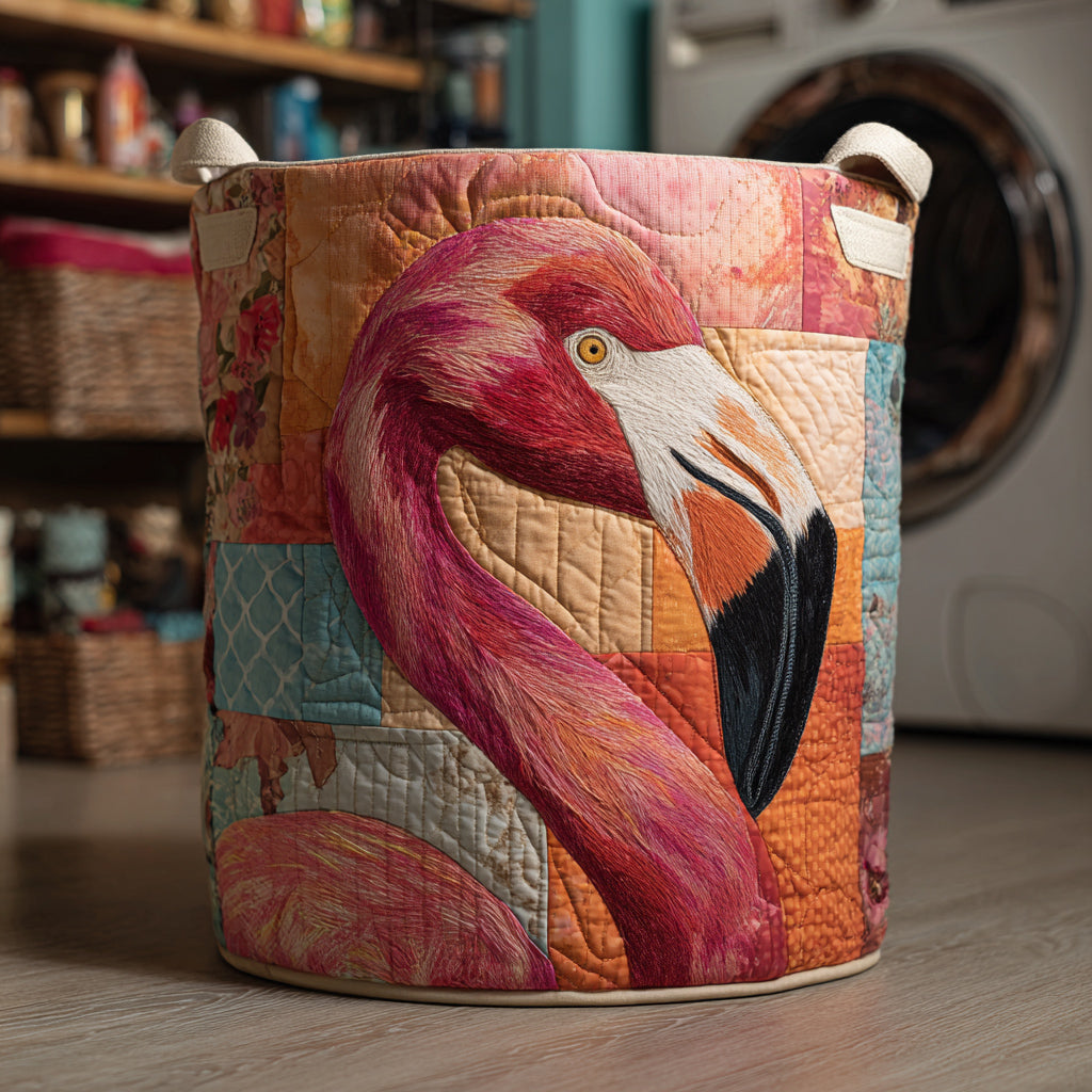 Flamingo Portrait Laundry Basket Laundry Gifts, Housewarming Gift Ideas, Mother's Day Gifts